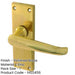 Elegant Victorian Straight Door Handle with Polished Brass Finish Interior Lever Backplate-1