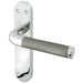 Elegant Twin Suite Door Handle Polished Satin Chrome Interior Lever Backplate