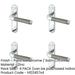 PACK Elegant Twin Suite Door Handle Polished Satin Chrome Interior Lever Backplate-1