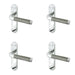 PACK Elegant Twin Suite Door Handle Polished Satin Chrome Interior Lever Backplate