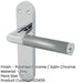 Mitred Suite Door Handle with Polished Satin Chrome Finish Modern Traditional Decor Interior Lever Backplate-1