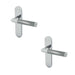 PACK Mitred Suite Door Handle with Polished Satin Chrome Finish Modern Traditional Decor Interior Lever Backplate (1)