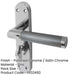 Stylish Mitred Suite Door Handle Polished Satin Chrome Finish Interior Lever Backplate-1