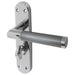 Stylish Mitred Suite Door Handle Polished Satin Chrome Finish Interior Lever Backplate