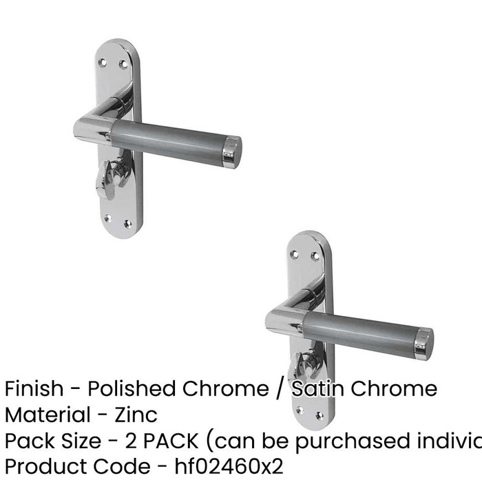 PACK Stylish Mitred Suite Door Handle Polished Satin Chrome Finish Interior Lever Backplate (1)-1