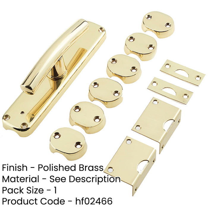 Premium Polished Brass Espagnolette Bolts Enhanced Security Door Lock-1