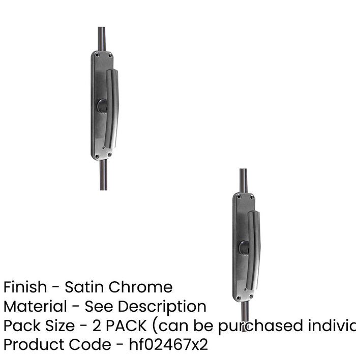 PACK High-Quality Satin Chrome Espagnolette Bolts Enhanced Security Door Lock-1