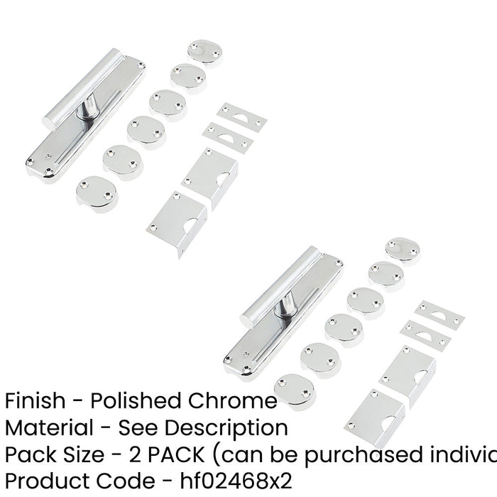 PACK High-Quality Espagnolette Bolts 3000mm Polished Chrome Finish Door Lock-1