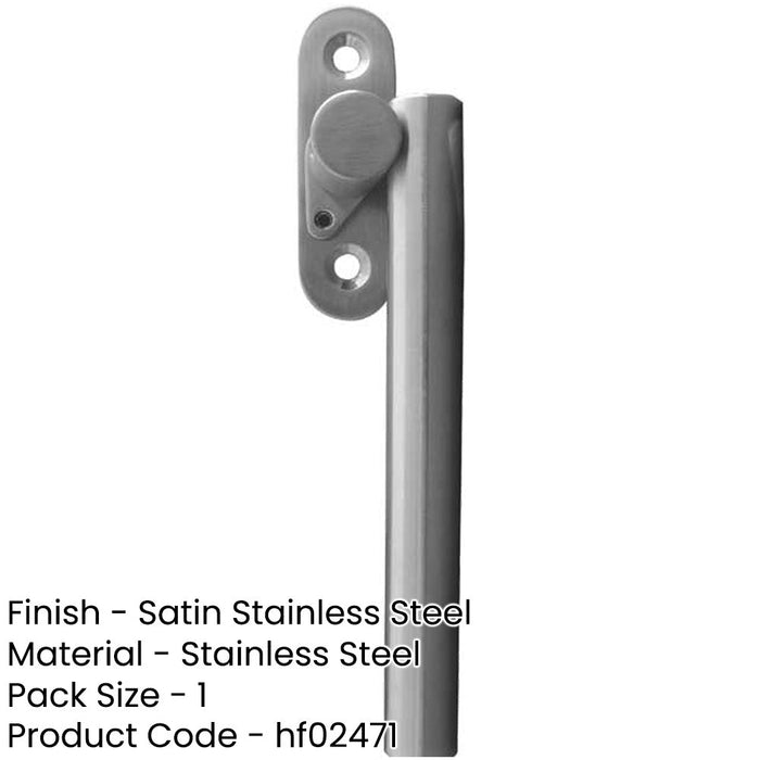Premium Stainless Steel Locking Espagnolette Window Fasteners 120mm Satin Finish-1