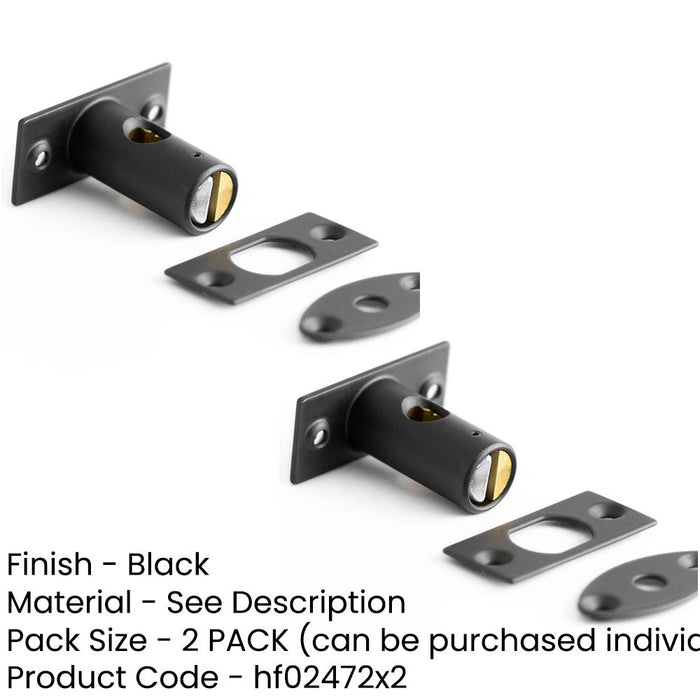 PACK Heavy-Duty Mortice Rackbolt 61mm with 28mm Backset Sleek Black Finish Security Bolt-1