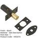 Mortice Rackbolt 36mm with 14mm Backset Sleek Black Finish Enhanced Security Security Bolt-1
