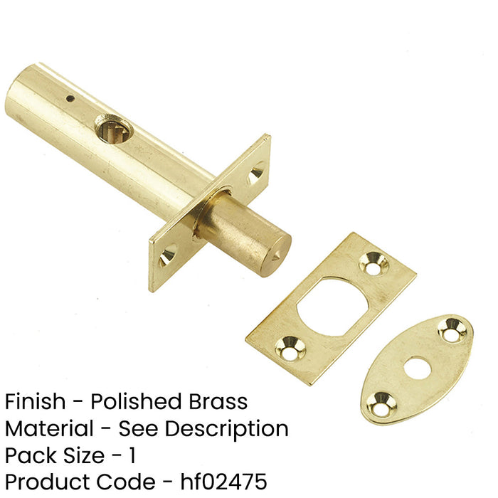 Premium Mortice Rackbolt 61mm Enhanced Security with Polished Brass Finish Security Bolt-1