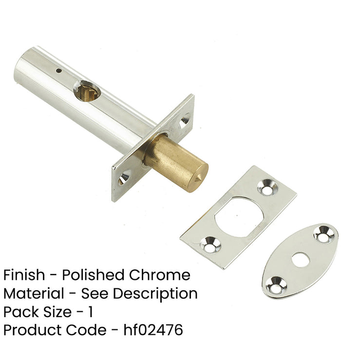 High-Security Mortice Rackbolt 61mm with Polished Chrome Finish Security Bolt-1