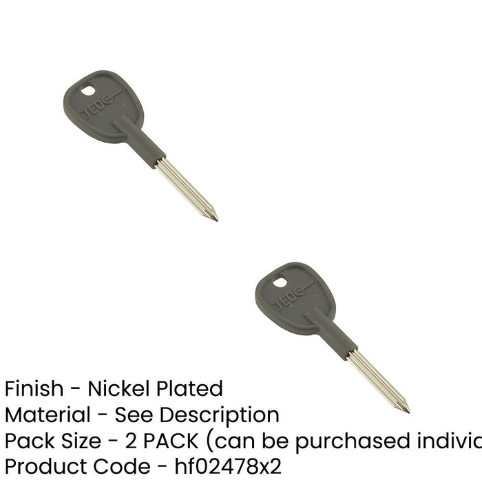 PACK Durable Nickel Plated Mortice Rackbolt Keys 35mm Enhanced Security Security Bolt-1
