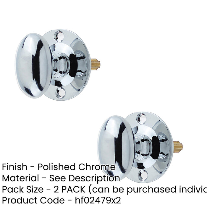 PACK Polished Chrome Turns 50mm Mortice Rackbolts Essential Locking Mechanism Security Bolt-1