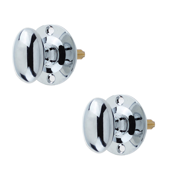 PACK Polished Chrome Turns 50mm Mortice Rackbolts Essential Locking Mechanism Security Bolt