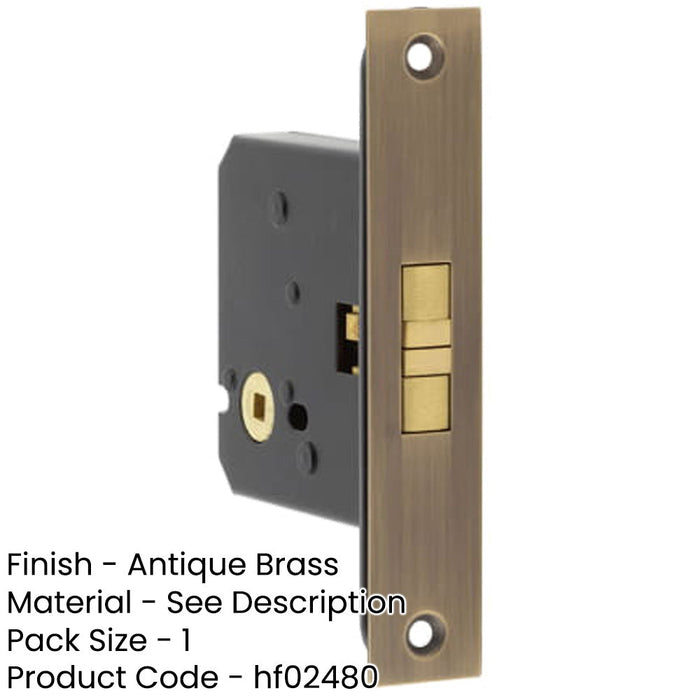 Antique Brass Sliding Door Bathroom Lock Privacy Security Door Lock-1