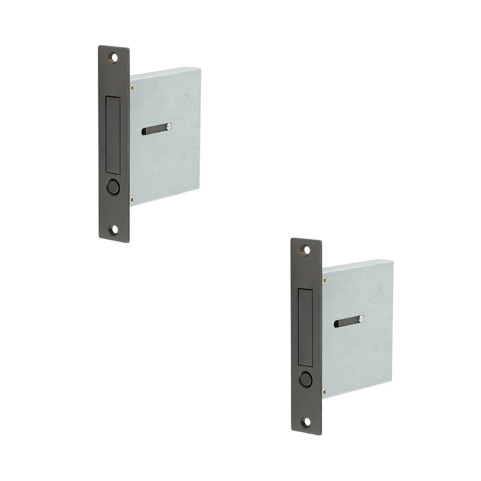 PACK Elegant Dark Bronze Sliding Door Edge Pull Modern Homes