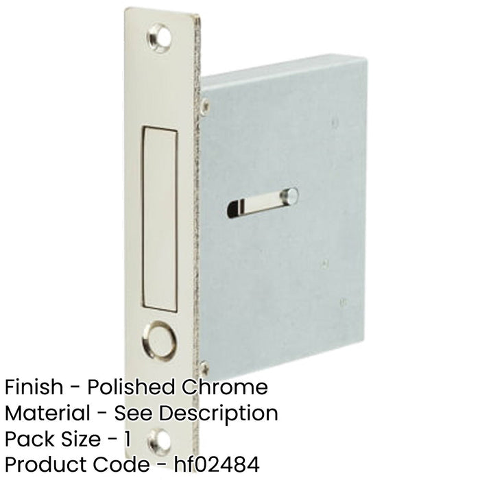 Sleek Polished Chrome Sliding Door Edge Pull Modern Spaces-1