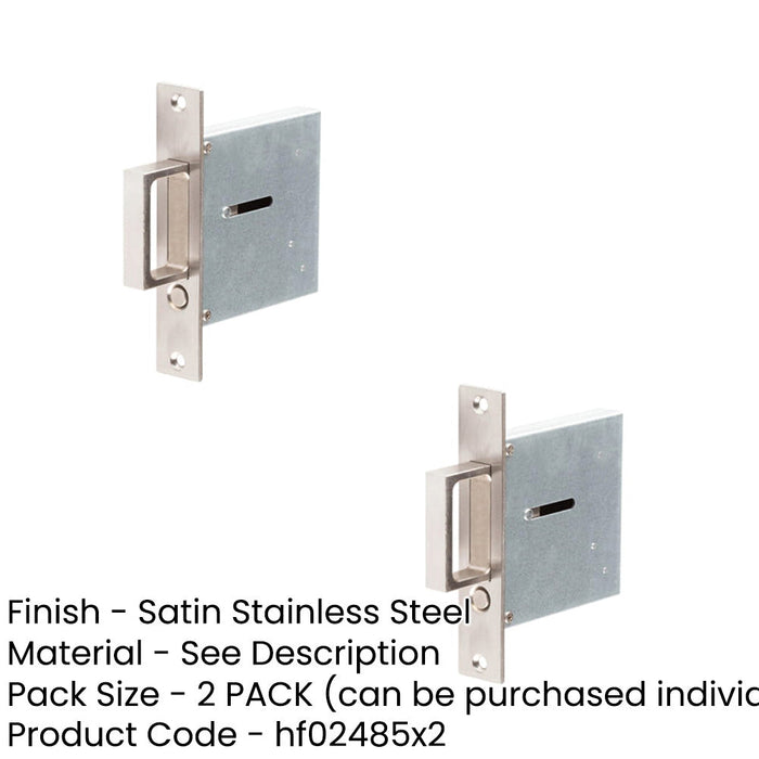 PACK Premium Satin Stainless Steel Sliding Door Edge Pull Modern Interiors-1