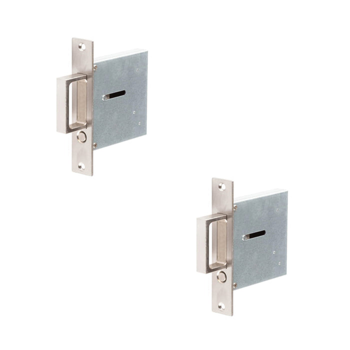 PACK Premium Satin Stainless Steel Sliding Door Edge Pull Modern Interiors