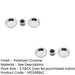 PACK Polished Chrome Circular Flush Pull Kits Modern Interiors-1