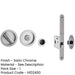 Satin Chrome Bathroom Lock with Circular Furniture Doors 40-45mm Door Lock-1