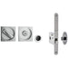 Premium Satin Chrome Bathroom Lock with Square Furniture 35-38mm Doors Door Lock