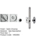 Satin Chrome Bathroom Lock with Square Furniture 40-45mm Doors Door Lock-1