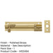 Premium 75x25mm Polished Brass Necked Barrel Bolts Enhanced Security Door Bolt-1