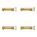 PACK Premium 75x25mm Polished Brass Necked Barrel Bolts Enhanced Security Door Bolt