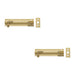 PACK Polished Brass Necked Barrel Bolts 102x25mm Enhanced Security Door Bolt (1)