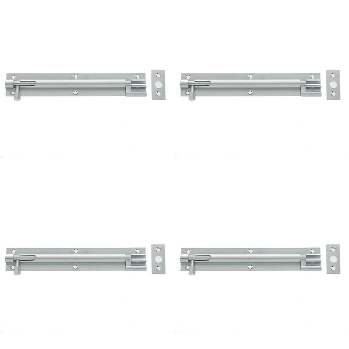 PACK High-Quality Satin Chrome Brass Necked Barrel Bolts 75x25mm Enhanced Security Door Bolt