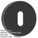 Stylish Matt Black Escutcheon 52mm Durable Zinc Stainless Steel Hole Cover-1