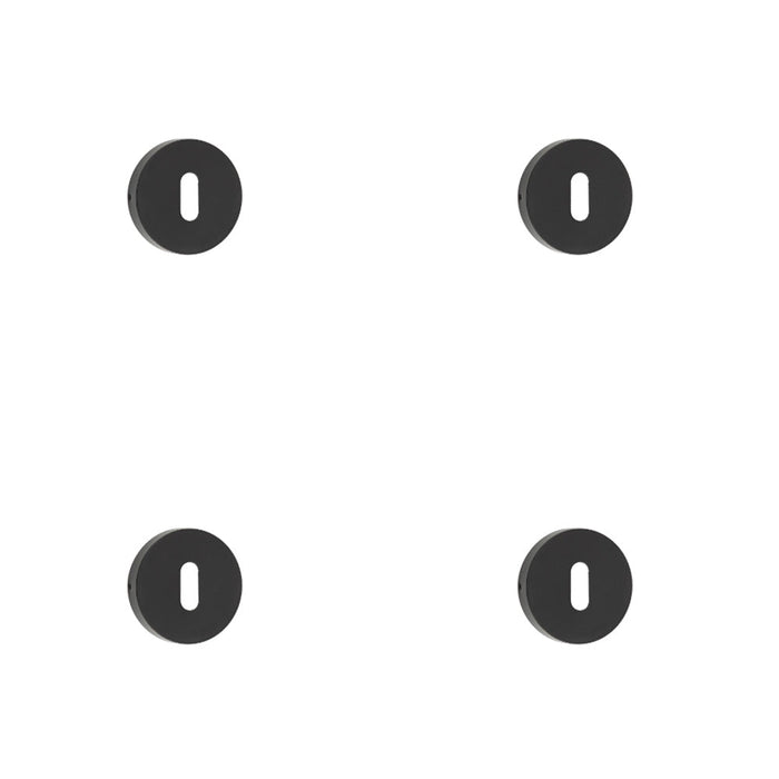 PACK Stylish Matt Black Escutcheon 52mm Durable Zinc Stainless Steel Hole Cover