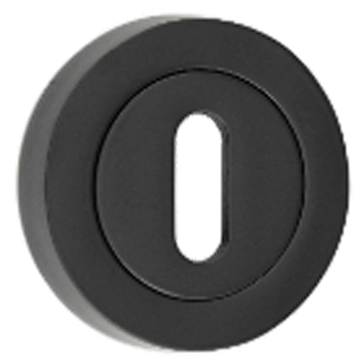 Matt Black Standard Keyway Escutcheon 50mm Black Security Cover Hole Cover