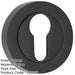 Durable 50mm Black Euro Profile Escutcheon Fire Doors Hole Cover-1