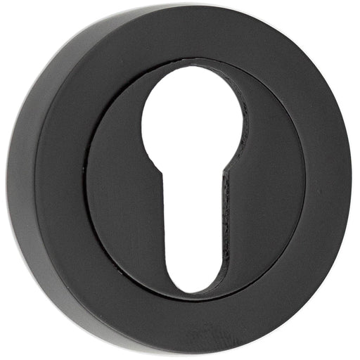 Durable 50mm Black Euro Profile Escutcheon Fire Doors Hole Cover