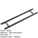 Matt Black Back Back Pull Handle 600mm Stylish Durable Door Handle-1