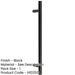 Durable Black Pull Handle 400x19mm Easy Grip Installation Door Handle-1