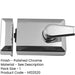 High-Quality 90mm Polished Chrome Roller Bolt Night Latches Enhanced Security Bolt Latch-1
