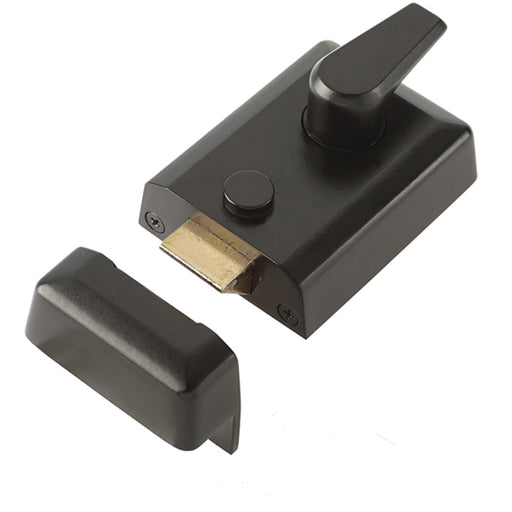 Durable 90mm Black Standard Night Latches Secure Home Access Bolt Latch