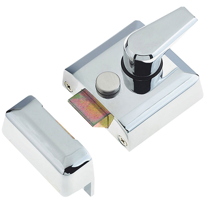 High-Quality Narrow Stile Night Latches Polished Chrome 66mm Bolt Latch