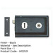 Versatile Reversible Lock 152x102mm Sleek Black Finish Door Lock-1
