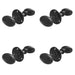 PACK Antique Oval Black Door Knob Vintage Charm