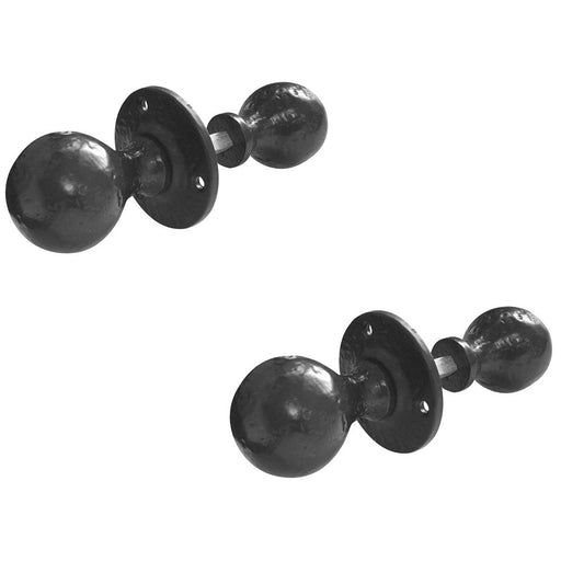 PACK Elegant Antique Ball Knob Black 46mm Diameter (1)