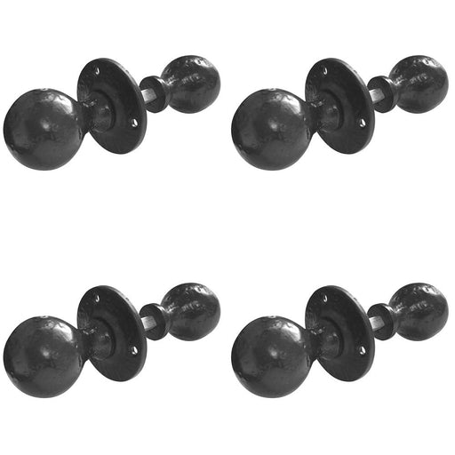 PACK Elegant Antique Ball Knob Black 46mm Diameter