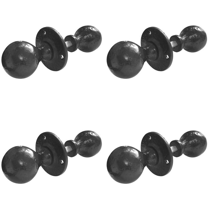 PACK Elegant Antique Ball Knob Black 46mm Diameter