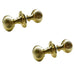 PACK Elegant Reeded Door Knob Polished Brass Timeless Home Decor (1)