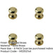 PACK Elegant 50mm Mushroom Door Knob Polished Brass-1